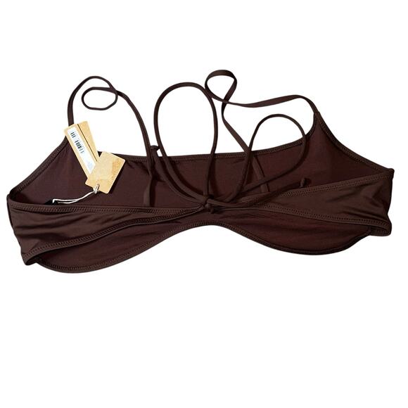SKIMS Kim Kardashian Micro scoop cocoa brown string bikini top size 4x plus NWT - Picture 3 of 6
